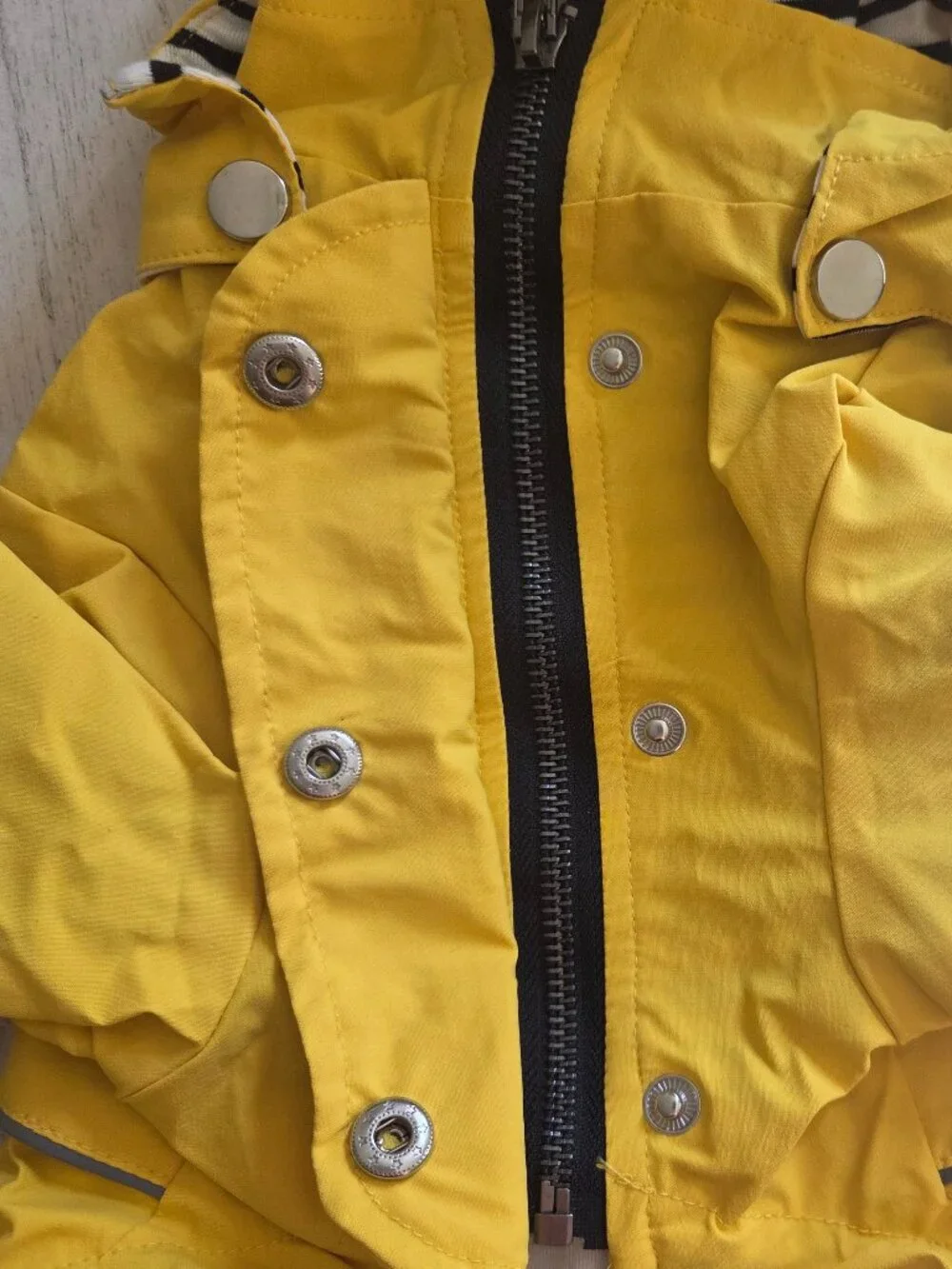 Morezi Dog Zip Up Raincoat with Reflective Buttons, Rain/Water Resistant